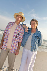 Mature Couple on Vacation at the Beach