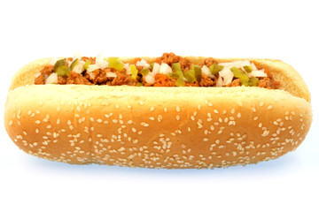 chili hot dog