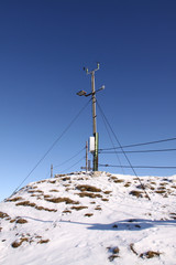 Sendemast auf der Bergspitze des Untersbergs