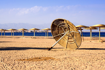 Fototapeta na wymiar Construction of new beach in Charm ale Sheikh , Nabk bay
