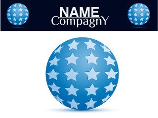 boule bleu avec étoile, vecteur
