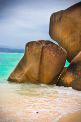 rocks in water / sea on Seychelles