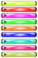 long color buttons with arrows on the white background