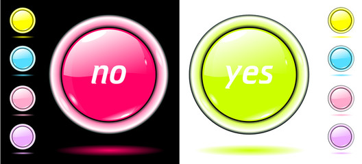 Shone color buttons yes, no