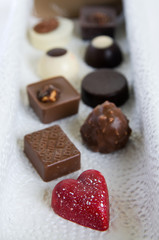 Different candies in a box