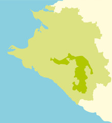 Map of Krasnodar Region without names