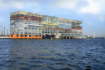 Building on water in Amsterdam. © fotokate