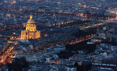 Invalid palace in Paris. View from Montparnasse tower © F.C.G.