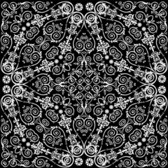 square background with white curl elements