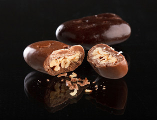 almonds in the chocolate.