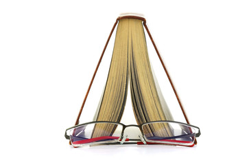 Book and glasses