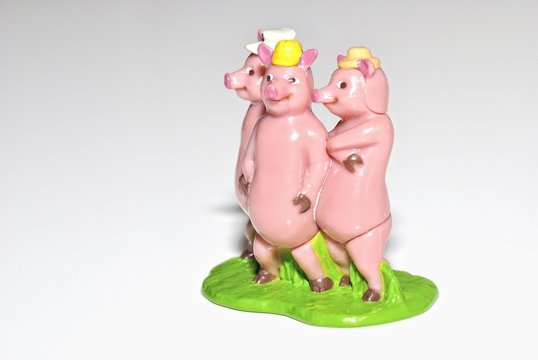 Los tres cerditos aislados