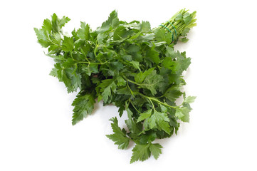 parsley isolated on white