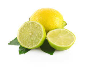 Whole lime and half