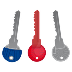 Naklejka premium Clefs colorées