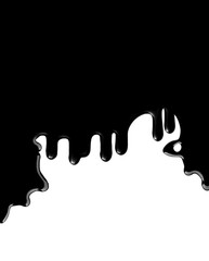black shiny dripping oil
