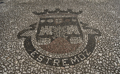 Marble ornament on road