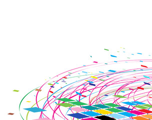 Fototapeta premium abstract rainbow wave line