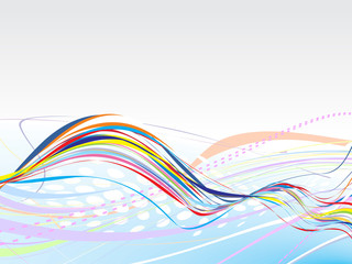 abstract rainbow wave line