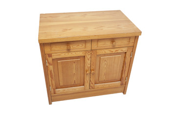 meuble en bois brut