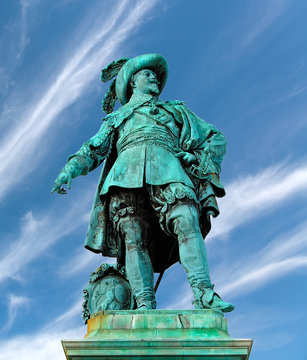 Statue de Gustaf Adolfs à Göteborg en Suède