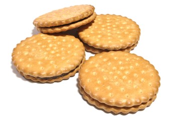 Biscotti ripieni di crema al cacao