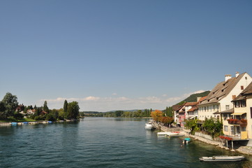 Fototapeta premium Oberrhein in Stein am Rhein