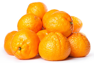 Oranges isolated on white background.