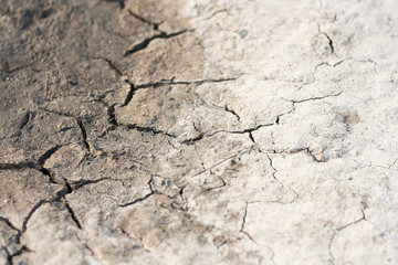earth, sand in the crevices of drought, the background