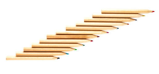 Obraz premium colored pencils on white background