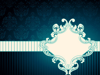 Vintage rococo label