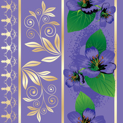 Seamless floral background. Vector illustration.