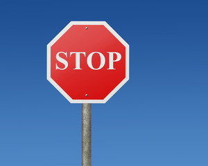Stop road sign