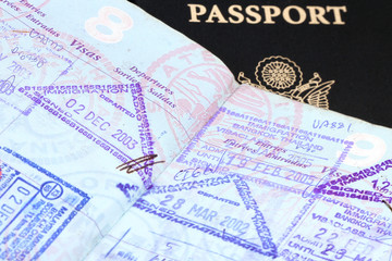 Fototapeta na wymiar paszporty