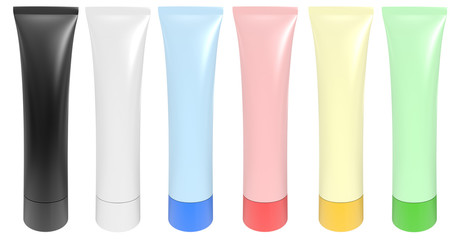 Colour tubes for a cream