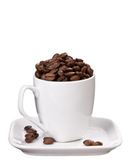 cup and coffee beans