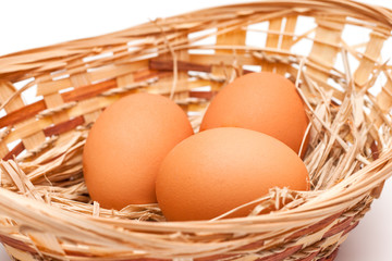 Eggs in a basket