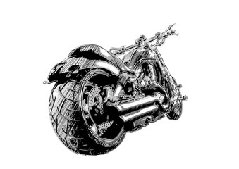 sketching of the motorbike
