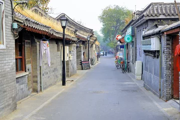 Foto op Canvas De oude stad van Peking, de typische huizen (Hutong © claudiozacc