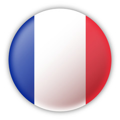 Round Pin Flag of France