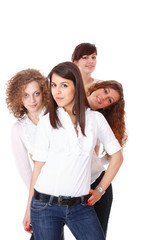 Obraz premium Group of happy pretty girls
