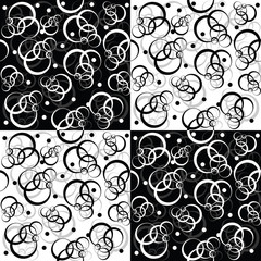 Black and white pattern with circles