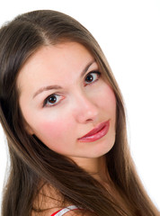 Fototapeta premium beauty close-up portrait young woman face