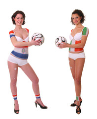 WM 2010 Spiel Paraguay - Italien mit Rasen