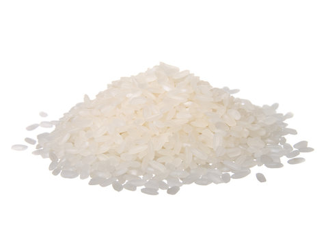 Pile Of Rice Isolated On White