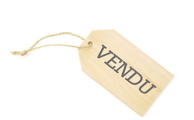 Etiquette vendu.