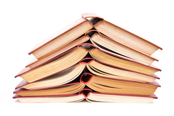 Turned down open books
