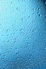 Water droplets as colored background