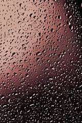 Water droplets as colored background