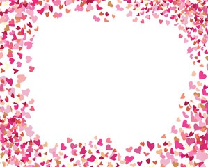 Red Hearts Border Vector background
